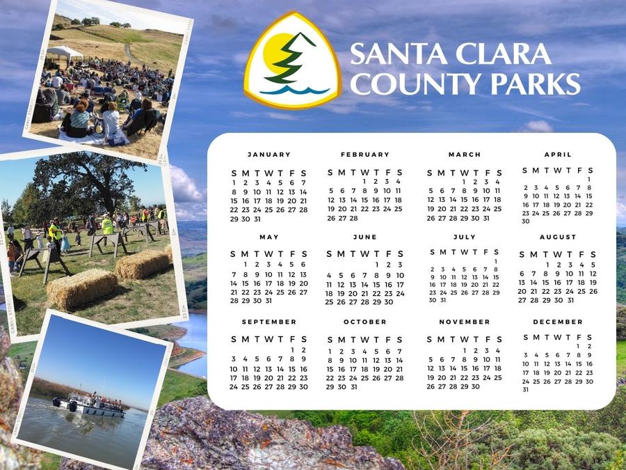 calendar with small thumbnails of park programs