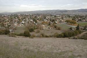 View of Santa Teresa County Park from a tall hill