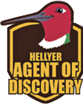 Hellyer Agent of Discovery illustration of a red bird with a long beak