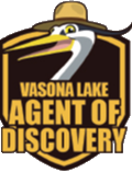 Vasona Lake Agent of Discovery an illustration of a goose with a parks hat on it 