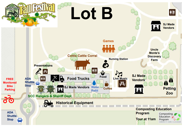 Fall Festival 2023 Lot B detailed map