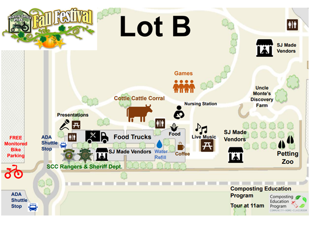 Fall Festival 2023 Lot B detailed map