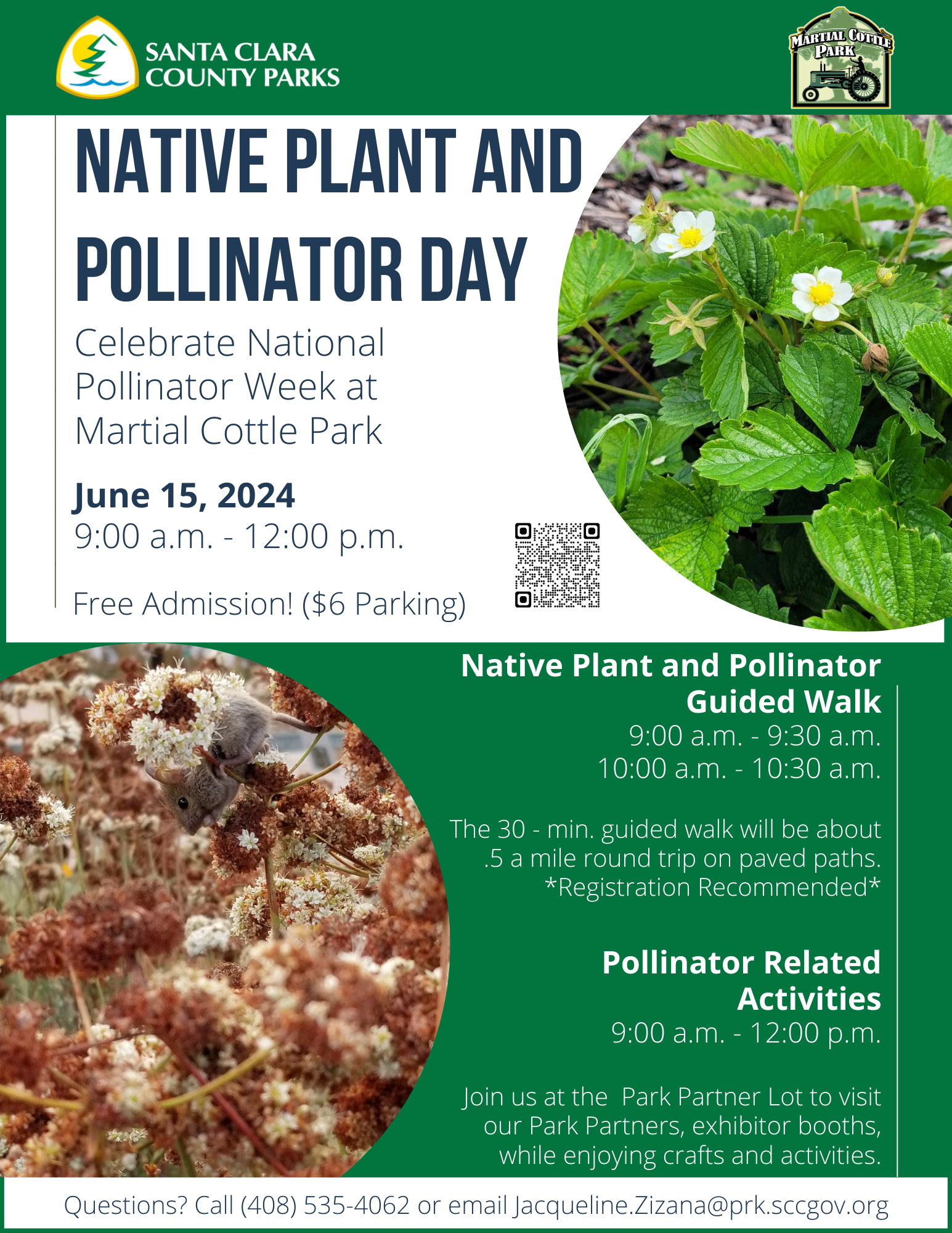 Native Plant and Pollinator Day Flyer 2024, June 15, 2024 9:00am-12:00pm