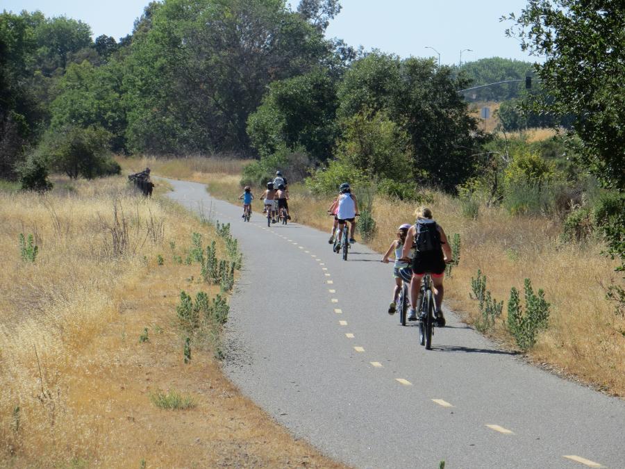 Bicyclists enjoying a ride on the Coyote Creek Trail