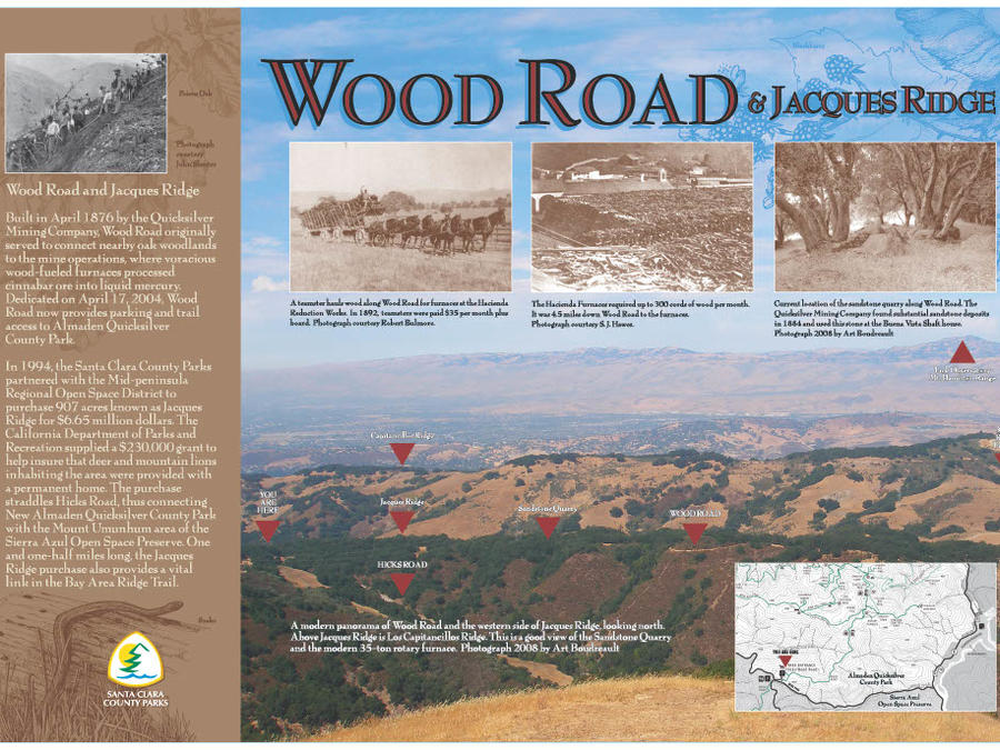 Wood road interpretive panel