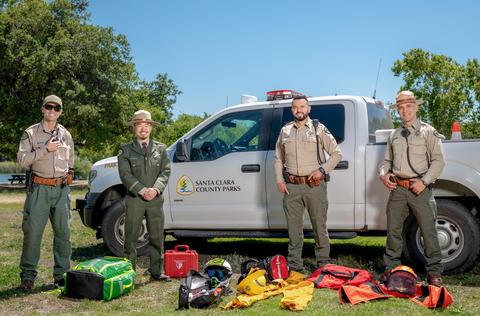 Ranger staff with the Park Ranger Truck and equipment