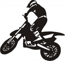 An animation of a motocross rider 