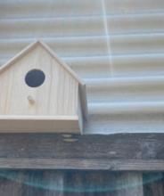 A homemade birdhouse